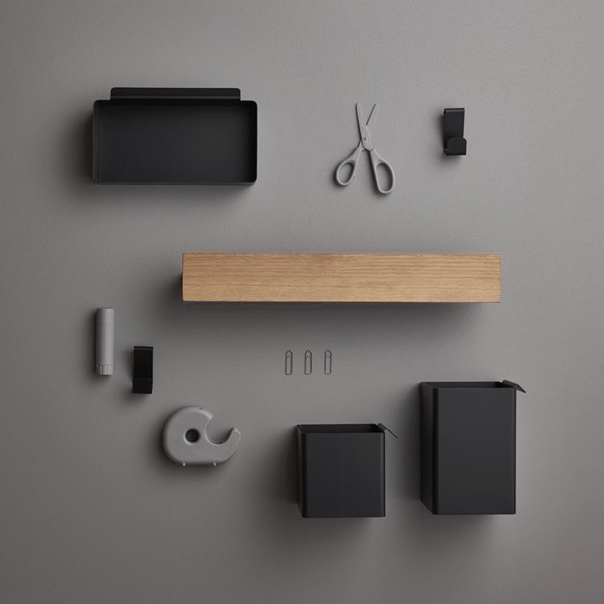 Flex magnetic shelf long - oak/black*